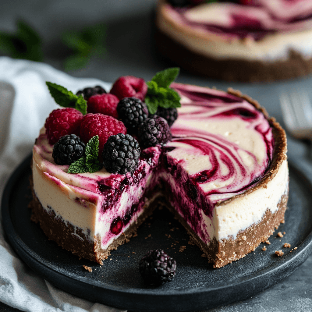 Berry Swirl Cheesecake