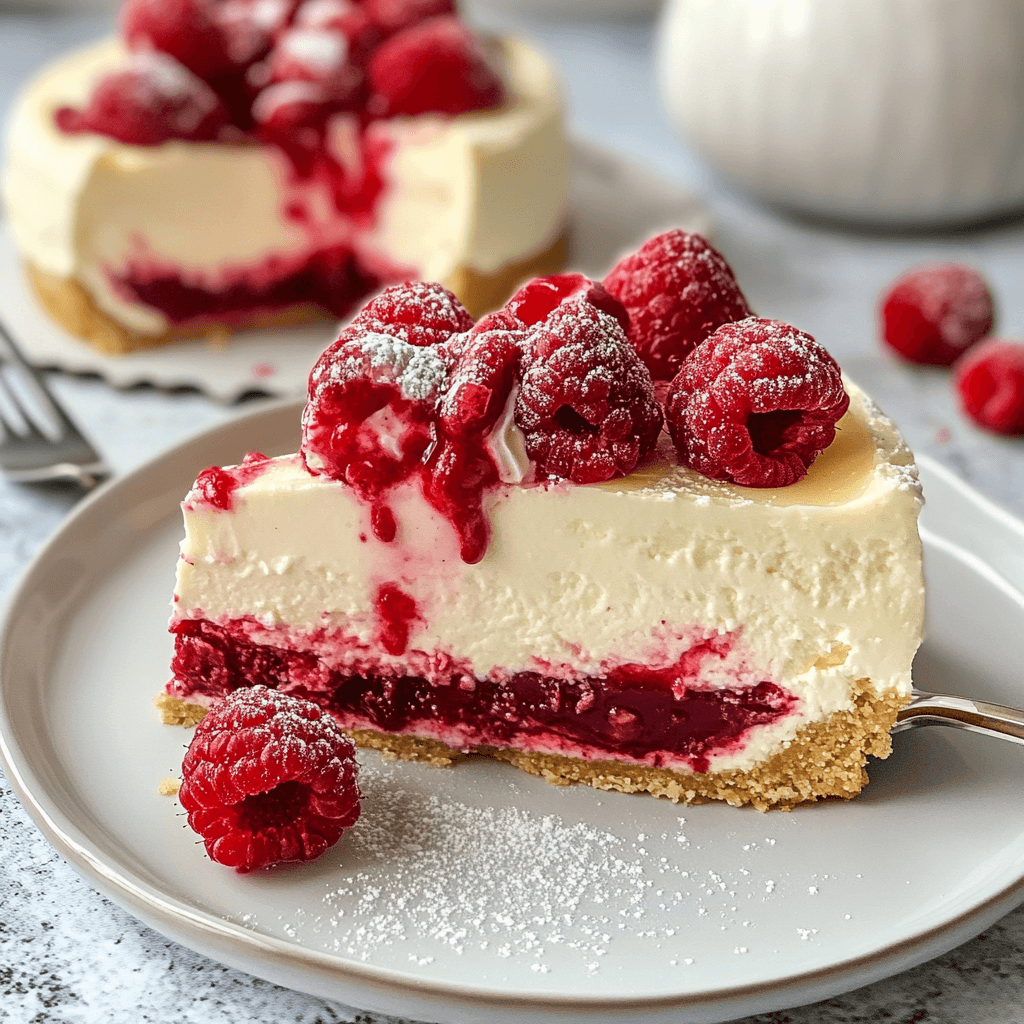 White Chocolate Raspberry Cheesecake