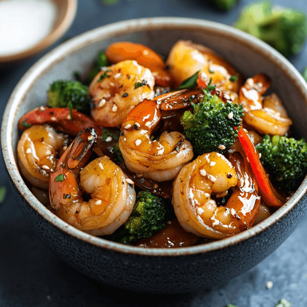 honey garlic shrimp stir-fry