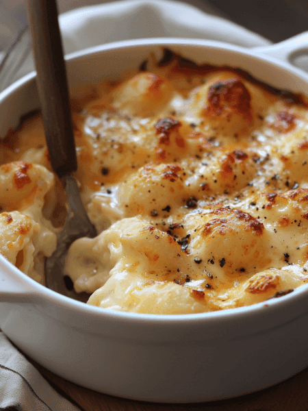 Keto cauliflower mac and cheese