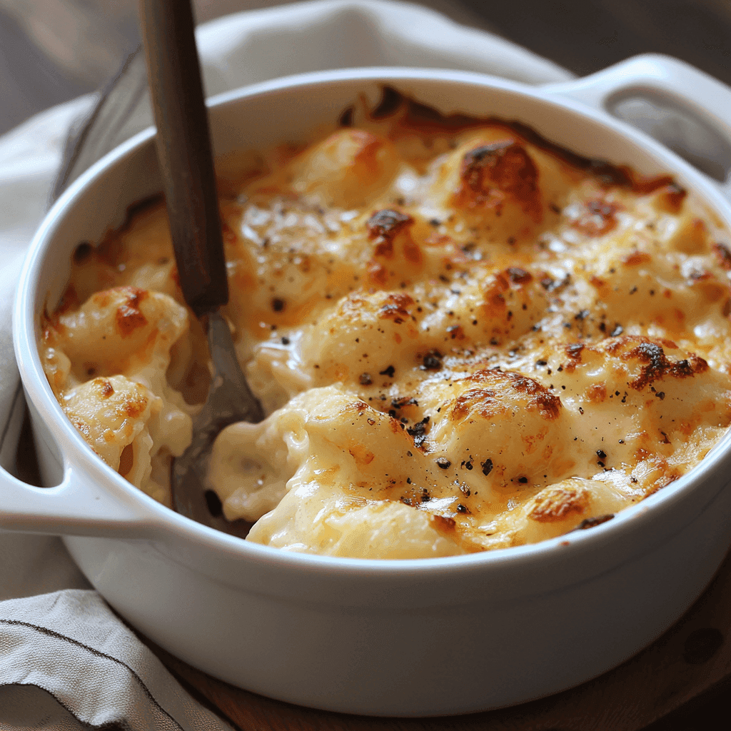 Keto cauliflower mac and cheese