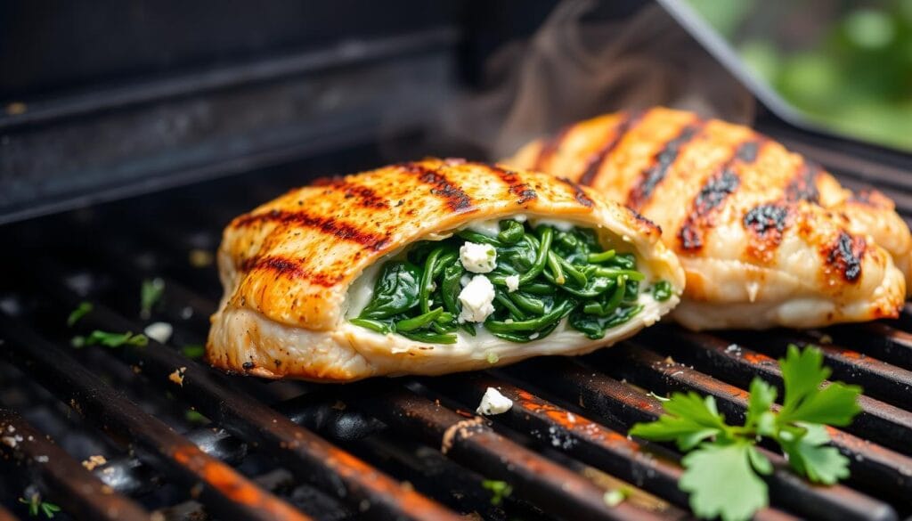 Grilling chicken breast