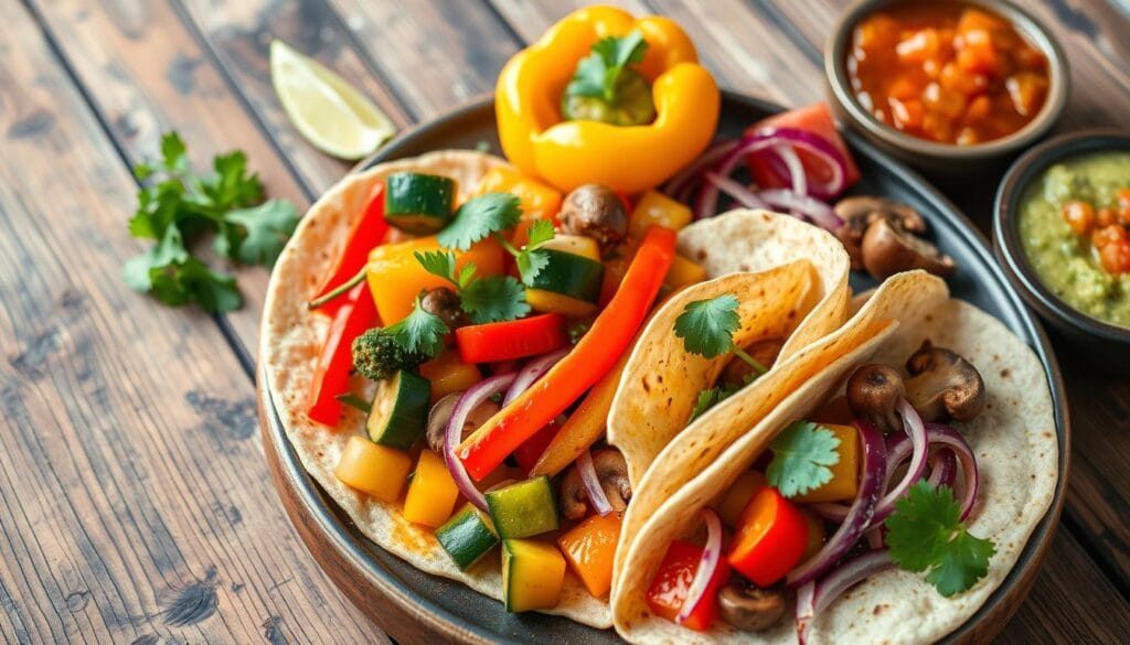 Vegetarian fajitas