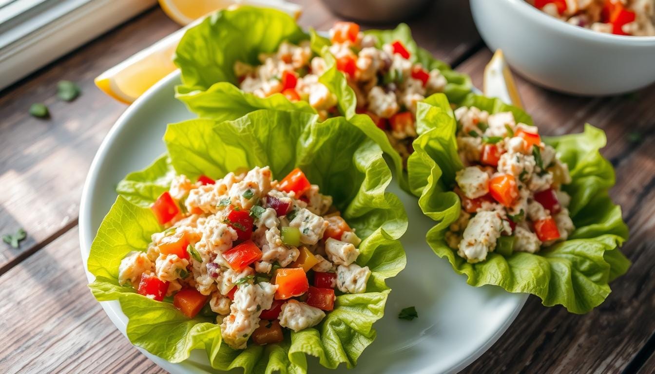 Tuna salad lettuce wraps